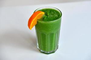 Healthy green smoothie photo