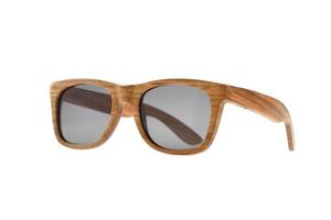 Natural wood-framed sunglasses photo