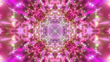 Colorful light and shapes kaleidoscope 3d illustration for background or wallpaper photo