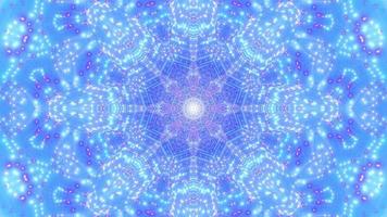 Blue, purple, and white light and shapes kaleidoscope 3d illustration for background or wallpaper photo