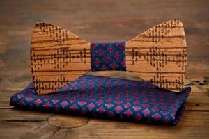 Wooden bow tie photo