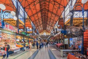 Sala del mercado central en Budapest, Hungría, 2016 foto