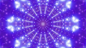 Blue, purple, and white light and shapes kaleidoscope 3d illustration for background or wallpaper photo