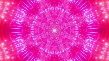 Purple, red, pink, and white light and shapes kaleidoscope 3d illustration for background or wallpaper photo