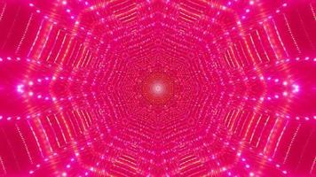 Red, pink, and white light and shapes kaleidoscope 3d illustration for background or wallpaper photo