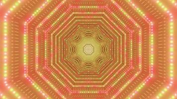 Red, yellow, orange, and white light and shapes kaleidoscope 3d illustration for background or wallpaper photo