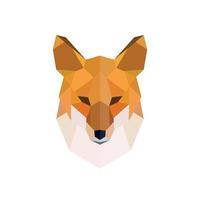 Head of a red fox. Modern polygonal style. vector