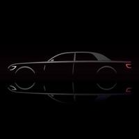 Business luxury prestige car in the dark background. vector