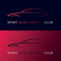 Sport auto driving club design logo. vector