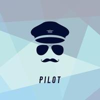 Pilot icon in flat style. People symbol illustration. vector
