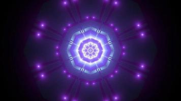 Blue, purple, and white lights and shapes kaleidoscope 3d illustration for background or wallpaper photo