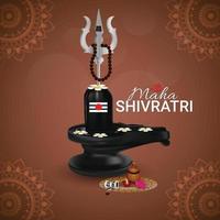 Happy maha shivratri of indian festival vector