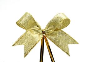Gold ribbon bow photo