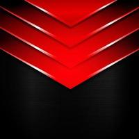 Abstract red metal arrow overlapping on metal background texture. vector