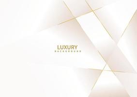 Abstract white background with golden line luxury. vector