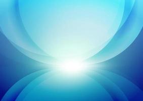 Abstract blue geometric circles overlapping background with light blue. Technology concept. vector