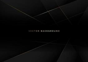 Abstract black luxury background with golden line diagonal. vector