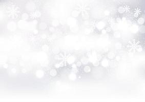 Christmas background of snowflakes and bokeh. vector