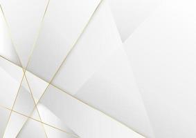 Abstract luxury white grey background with golden line. vector
