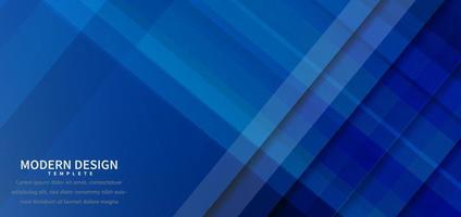 Banner design geometric blue overlapping background with copy space for text. vector