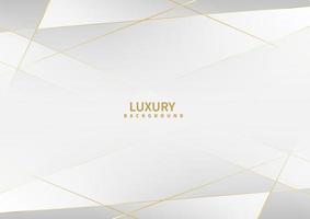 Abstract white background with golden line luxury. vector