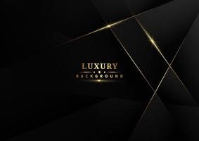 Abstract dark design geometric background decor golden lines with copy space for text. Luxury style. vector