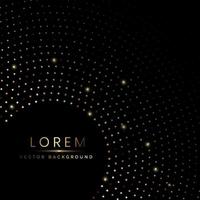 Abstract luxury gold dot circle pattern background with copy space for text. vector