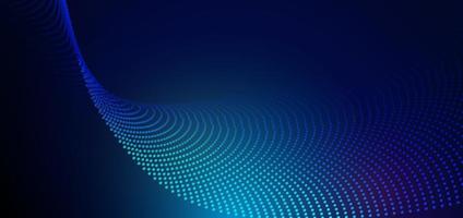 Abstract futuristic particle lines mesh on blue background with light effect. Technology concept. vector