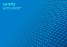 El fondo de patrón cuadrado geométrico abstracto con perspectiva de formas azules se puede utilizar en el folleto del sitio web de carteles de diseño de portada.