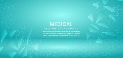 Patrón hexagonal abstracto fondo azul claro concepto médico y científico. vector