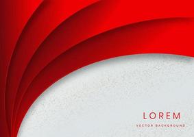 Abstract red background curve line layer on white space for text. vector