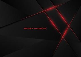 Abstract red lines light polygon overlapping layers design modern futuristic background. vector