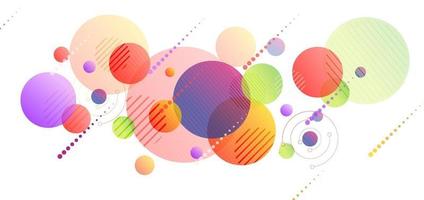 Abstract colorful color circle geometric design on white background. vector