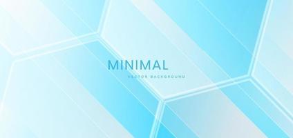 Banner blue hexagon pattern background. Medical and science concept. vector