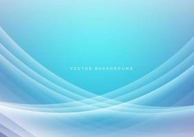 Abstract blue wave template background. Modern blue curve background with copy space. vector