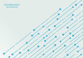 Abstract light blue lines futuristic tech on white background. vector