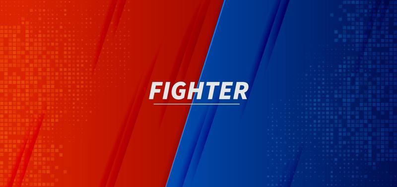 Versus vs fight battle red and blue background screen design.