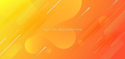 Banner design geometric yellow orange gradient background with copy space for text. vector