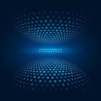 Abstract technology futuristic digital concept dots elements circle on dark blue background.