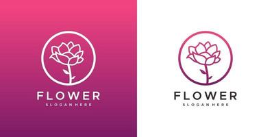 Flower logo design vector