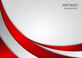 Abstract template red and gray curve on white background. Technology concept. vector