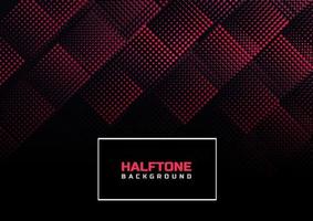 Abstract halftone lines diagonal red on black background. vector