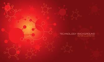 Abstract technology danger red virus geometric light with text on blank space design modern futuristic background vector illustration.