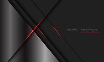 Abstract silver dark grey metallic red light line slash with blank space design modern luxury futuristic technology background vector illustration.