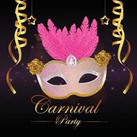 Carnival party greeting card vector