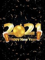 New year celebration greeting card vector