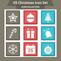 Christmas and new year icons set vector