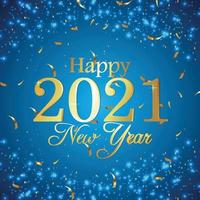 folleto de fiesta de feliz año nuevo 2021 vector