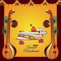 Happy Vasant Panchami celebration background vector