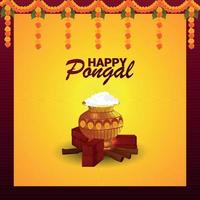 Happy pongal greetings celebration